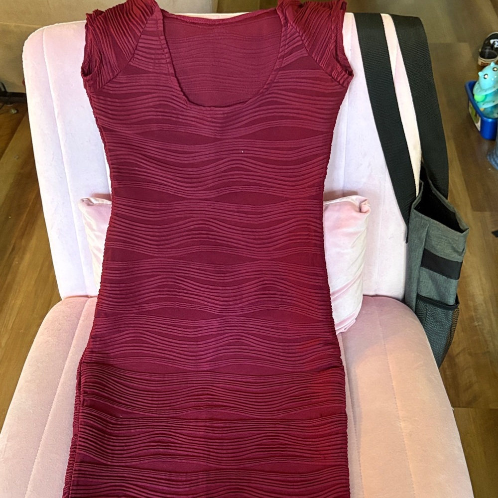 Elegant Burgundy Dress